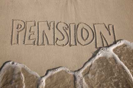 pension drawn in sand