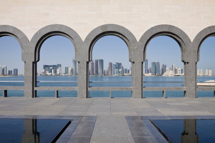 view of Qatar from the Museum of Islamic art