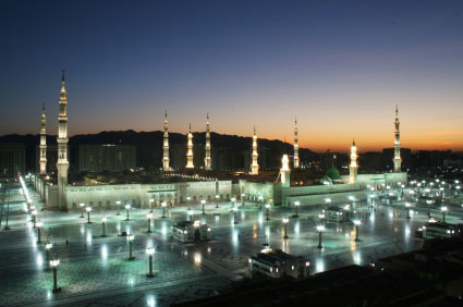 view of Medina at night