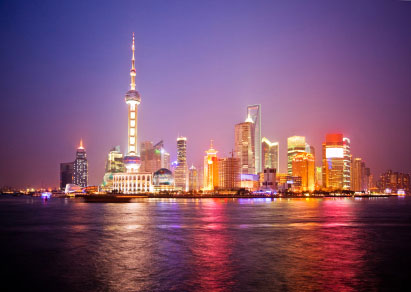 View of Shanghai at night