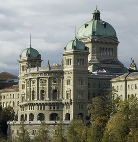 Swiss federal palace in Bern, home of the Swiss Government